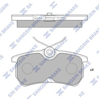 Колодки тормозные задние Ford Fiesta (05-), Focus (-04) Hi-Q (SANGSIN) SP1865