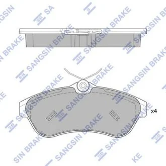 Колодки гальмівні передні Citroen C2 (03-), C3 (09-) HI-Q Hi-Q (SANGSIN) SP1866