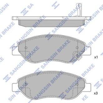 Колодки гальмівні передні Opel Corsa D (06-) HI-Q Hi-Q (SANGSIN) SP1878