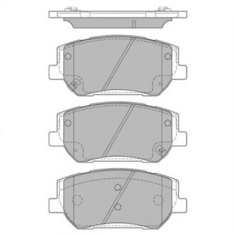 Колодки гальмівні дискові (комплект 4 шт) Hi-Q (SANGSIN) SP1913