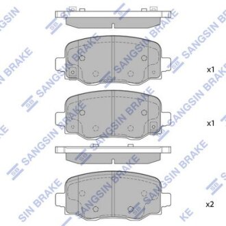 Колодки тормозные задние Fiat 500X (16-), Jeep Renegade (15-) Hi-Q (SANGSIN) SP1917