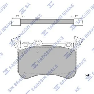Колодки гальмівні передні MB A-Klass (13-), B200 (W246, W242) (11-) HI-Q Hi-Q (SANGSIN) SP1954A
