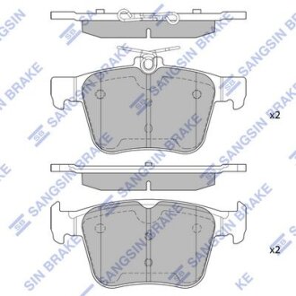 Комплект гальмівних колодок Hi-Q (SANGSIN) SP1998