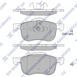Колодки гальмівні передні Volvo S60 (-10), S80 (-06), V70 (05-) HI-Q Hi-Q (SANGSIN) SP2122