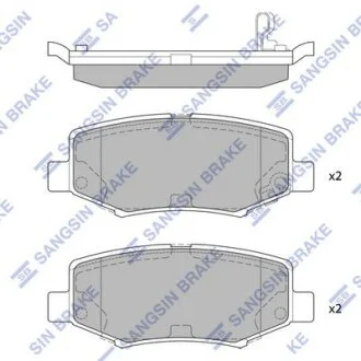 Колодки тормозные задние Dodge Nitro (07-), Jeep Wrangler (08-) Hi-Q (SANGSIN) SP2186