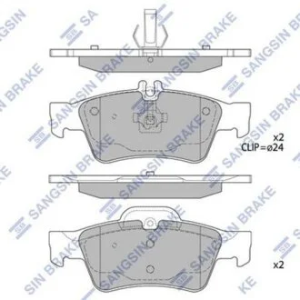 Комплект гальмівних колодок. Hi-Q (SANGSIN) SP2209