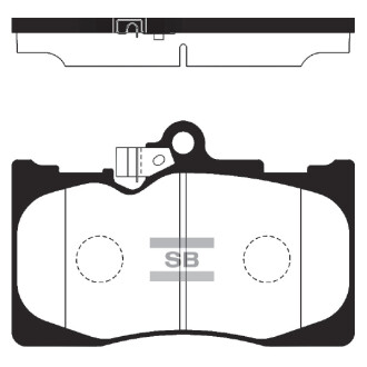 Колодки гальмівні дискові ПЕРЕДН LEXUS GS350 05-,GS430 05-,GS450H 3.5 06-,GS460 07-,IS350 05-,LS460 06- -ua Hi-Q (SANGSIN) SP2302