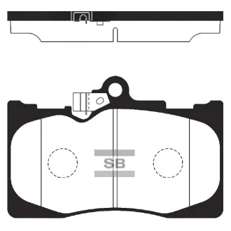Колодки гальмівні дискові ПЕРЕДН LEXUS GS350 05-,GS430 05-,GS450H 3.5 06-,GS460 07-,IS350 05-,LS460 06- -ua Hi-Q (SANGSIN) SP2302