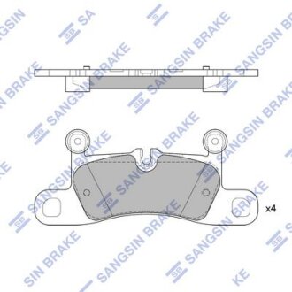 Колодки тормозные задние (дисковые) VW Touareg (11-), Porsche Cayenne (11-) Hi-Q (SANGSIN) SP2319