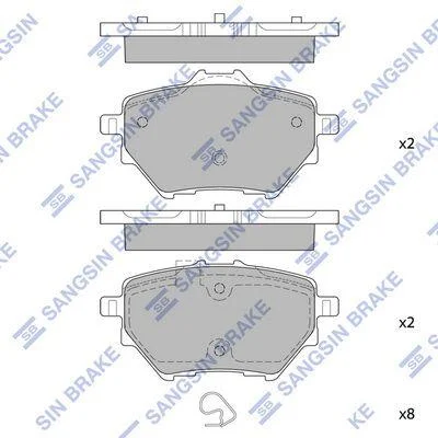 Колодки гальмівні задні Citroen C4 Picasso II (14-) HI-Q Hi-Q (SANGSIN) SP2467 (фото 1)