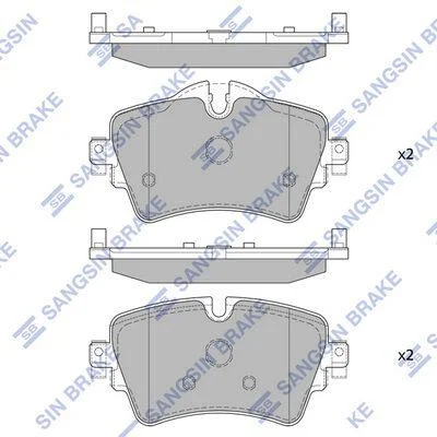 Колодки гальмівні передні MINI Cooper Clubman (19-) HI-Q Hi-Q (SANGSIN) SP4005 (фото 1)