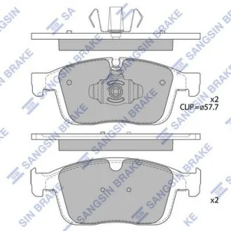 Колодки гальмівні передні Volvo XC60 (16-) HI-Q Hi-Q (SANGSIN) SP4025