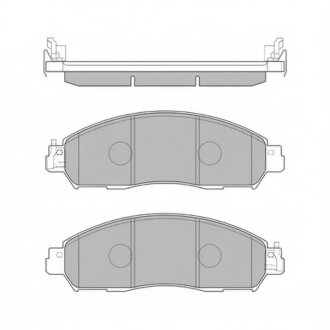 Колодки гальмівні дискові (комплект 4 шт) Hi-Q (SANGSIN) SP4080