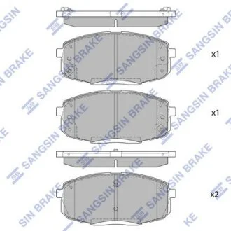 Колодки гальмівні передні Hyundai Creta (17-), Soul (17-), Kona (17-), Elantra (18-) HI-Q Hi-Q (SANGSIN) SP4098