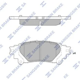 Колодки гальмівні задні Lexus IS250 (13-), Prius (11-) HI-Q Hi-Q (SANGSIN) SP4131