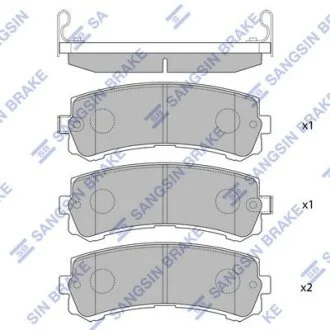 Колодки гальмівні задні Nissan Patrol (06-) HI-Q Hi-Q (SANGSIN) SP4157