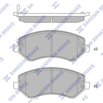 Колодки гальмівні передні Chrysler Voyager (-08), Dodge Caravan (04-) HI-Q Hi-Q (SANGSIN) SP4170