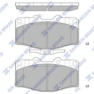 Колодки тормозные передние Toyota HiLux VI (N1)(-06) Hi-Q (SANGSIN) SP4245