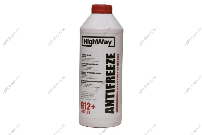 Антифриз ANTIFREEZE G12+ концентрат червоний 1,5л HighWay 10023 (фото 1)