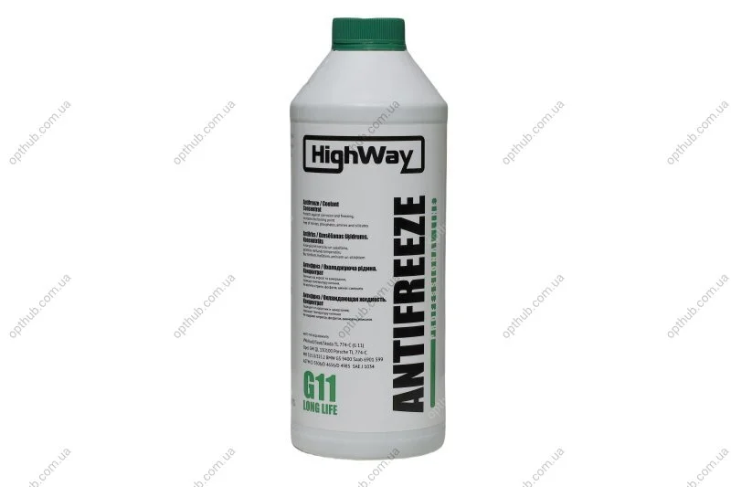 Антифриз ANTIFREEZE G11 концентрат зеленый 1,5л HighWay 10024 (фото 1)