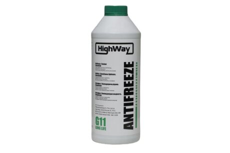 Антифриз ANTIFREEZE G11 концентрат зелений 1,5л HighWay 10024