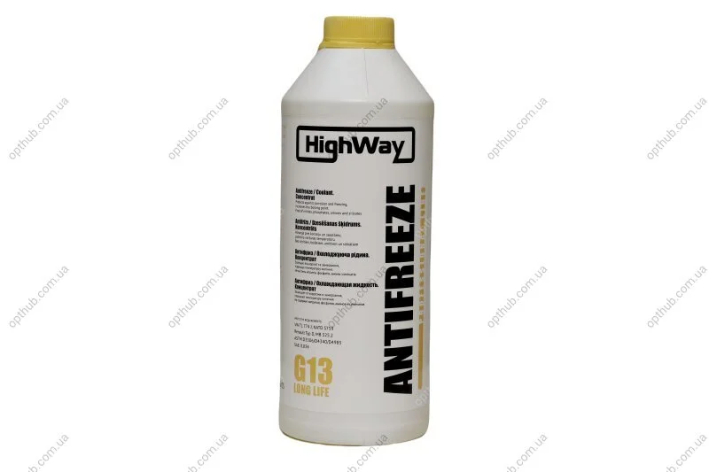 Антифриз ANTIFREEZE G13 концентрат желтый 1,5л HighWay 10025 (фото 1)