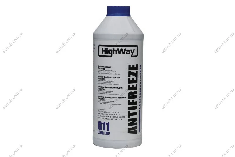 Антифриз ANTIFREEZE G11 концентрат синий 1,5л HighWay 10026 (фото 1)