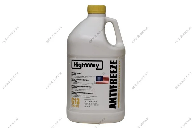 Антифриз ANTIFREEZE G13 концентрат желтый 3,78л C.I.U HighWay 10111 (фото 1)