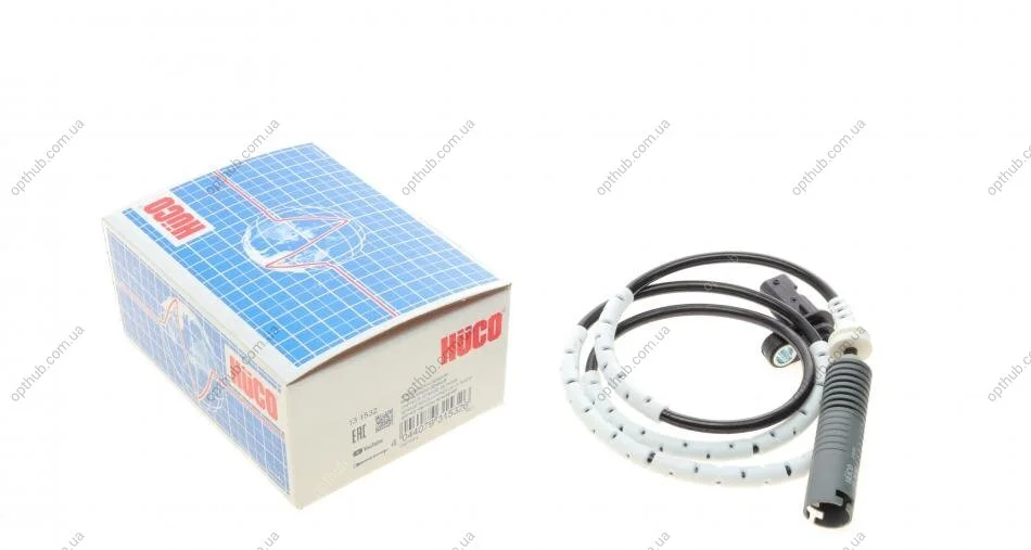 Датчик ABS (задній) BMW 1 (E81/E87)/3 (E90/E91/E92) 05-12 (L=875) (HÜCO) UA63 HITACHI 131532 (фото 1)