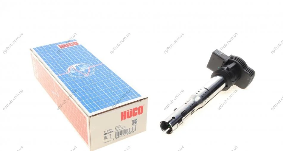 Котушка запалювання Audi A3/A4/A5/A6/Q3/Q5/Skoda Octavia II/VW Golf/Jetta/Passat/T5/T6 04- (HÜCO) UA63 HITACHI 133836 (фото 1)