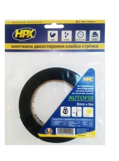 Двух. спин скотч черный 09ммх5м Hpx DSA0905