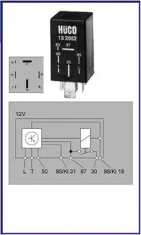 Блок управління свічками розжарювання VW TRANSPORTER IV (70A, 70H, 7DA, 7DH) - 2.4 D Huco 132062
