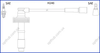 Комплект кабелів високовольтних Huco 134560 (фото 1)