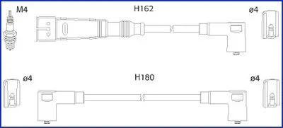 Комплект кабелей высоковольтных Huco 134795