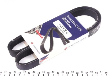 Ремінь генератора Ford Escort 1.4/MB OM601/602 -96 (6PK1015) (opt-om) HUTCHINSON 1015 K 6