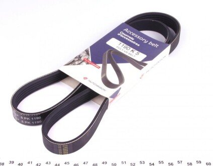 Ремінь генератора Citroen/Fiat (5PK1190) (opt-om) HUTCHINSON 1190 K 5