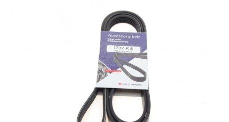 Ремінь генератора Kia Cerato/Rio 1.5-1.6 CRDI 05-11 (opt-om) HUTCHINSON 1732 K 5