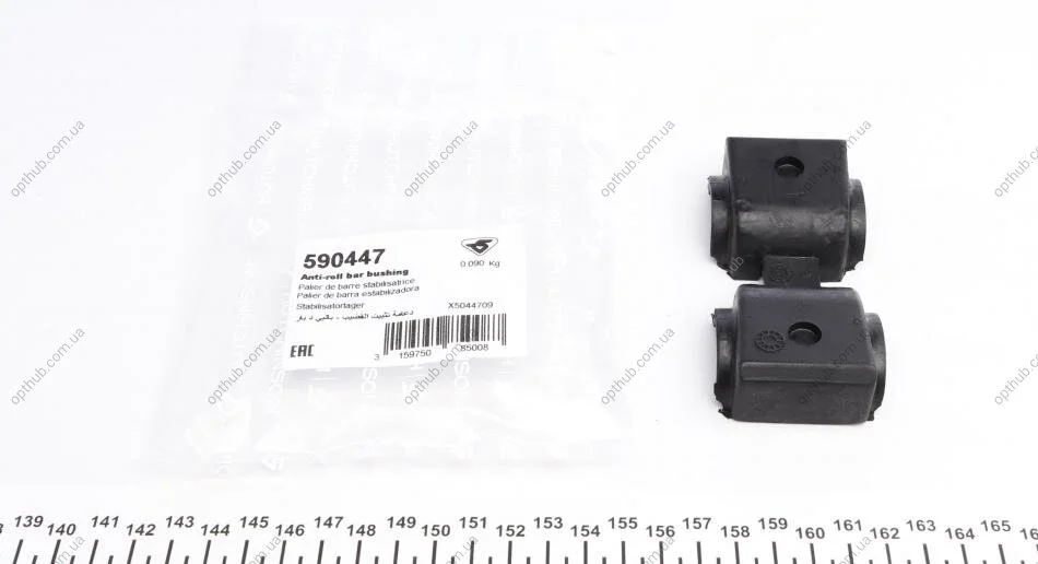 Втулка стабілізатора (переднього) Citroen C5/Peugeot 407 04-/508 10- (d=24.5mm) (opt-om) HUTCHINSON 590447 (фото 1)
