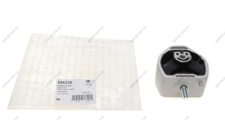 Подушка КПП VW Passat/Audi A4 1.6-1.8/1.9TDI 94-00 (L) (opt-om) HUTCHINSON 594239 (фото 1)