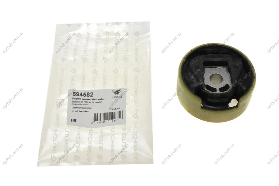 Подушка двигуна (нижня/без різьби) VW Caddy IV 1.0 TSI 13- (opt-om) HUTCHINSON 594582 (фото 1)