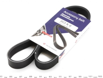 Ремінь генератора VW Caddy III/Fiat Ducato 1.6/2.5TDI 94-02 (6PK903) UA63 HUTCHINSON 903 K 6