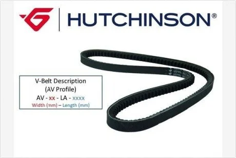 Ремінь генератора (клиновий) HUTCHINSON AV 10 LA 625
