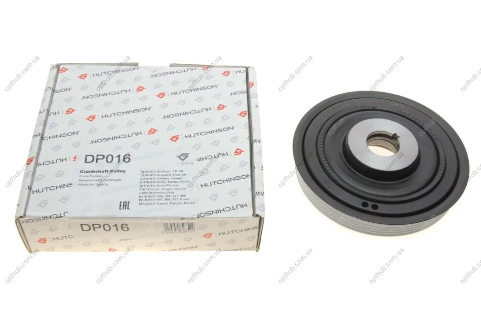 Шків колінвалу Citroen Berlingo/Jumpy/Peugeot Expert 1.9D/2.0HDI 98- (6PK) (opt-om) HUTCHINSON DP016 (фото 1)