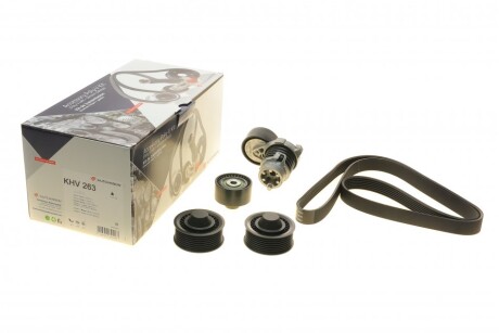 Комплект ременя генератора Renault Clio IV/Kangoo/Megane III/Scenic III 0.9/1.2 TCe 12- UA63 HUTCHINSON KHV 263