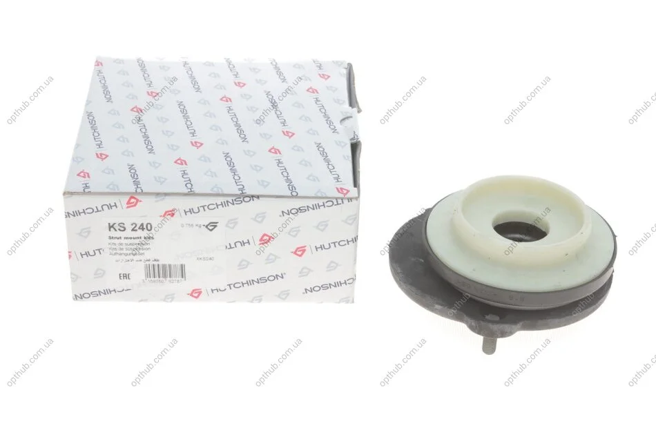 Подушка амортизатора (переднього) + підшипник Fiat Doblo 1.3D-2.0D10- (R) (opt-om) HUTCHINSON KS 240 (фото 1)