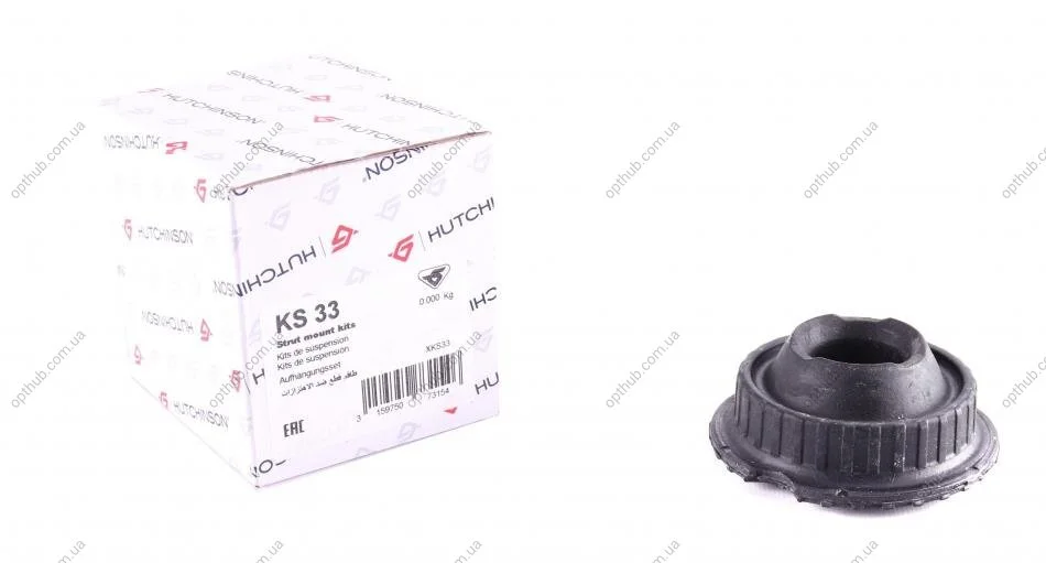 Подушка амортизатора (переднього) Audi A4/A6 94-01/VW Passat 96-05 (opt-om) HUTCHINSON KS 33 (фото 1)