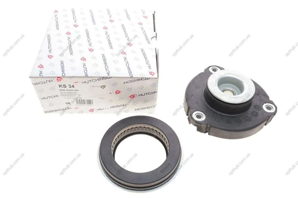 Подушка амортизатора (переднього) + підшипник (FAG) Skoda Fabia/Roomster/VW Fox/Polo 1.0-2.0 95- UA63 HUTCHINSON KS 34 (фото 1)