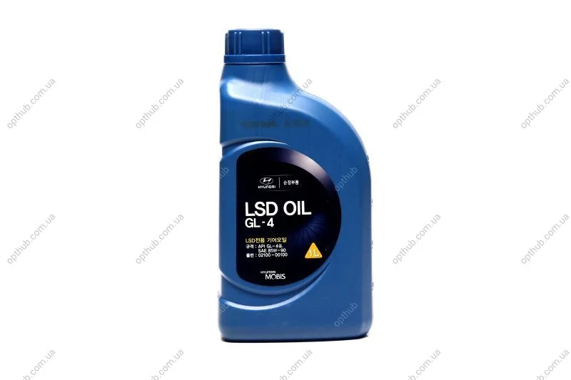 Олива трансміс. Mobis LSD Oil 85W-90 API GL-4 02100-00100 (Каністра 1л) Hyundai/Kia/Mobis 0210000100 (фото 1)