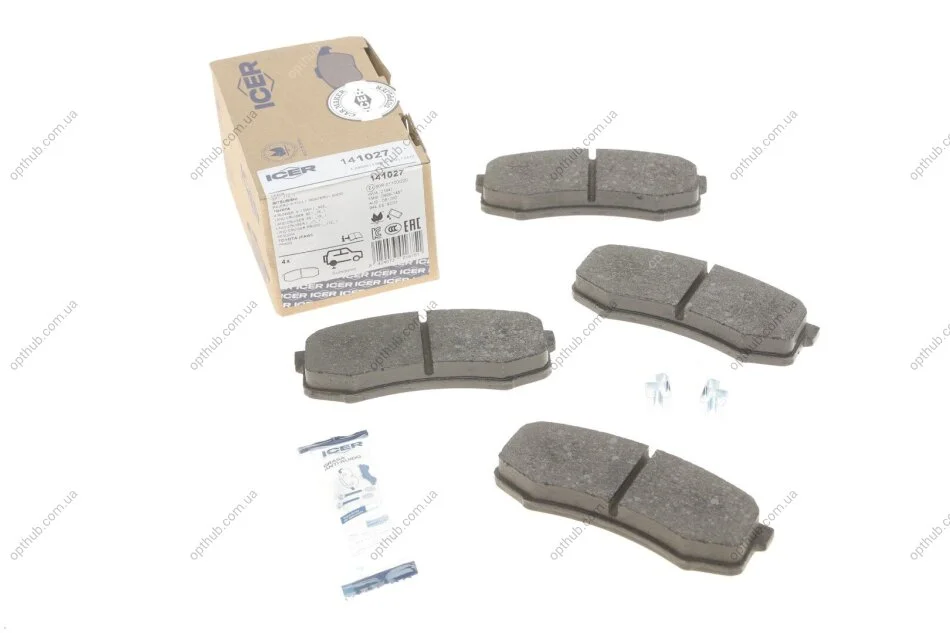 Колодки гальмивни (задни) Mitsubishi Pajero IV 06-/Toyota Land Cruiser 84-/Prado 02-/Lexus GX 01- UA63 ICER 141027 (фото 1)