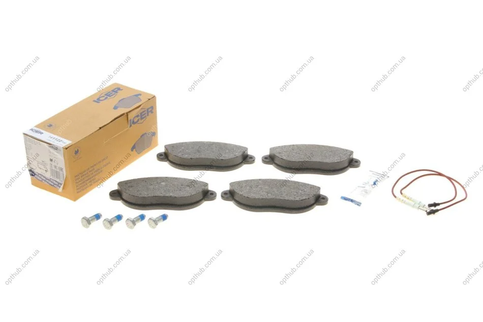 Колодки гальмівні (передні) Citroen Jumpy/Fiat Scudo/Ulysse/Peugeot Expert/806 95-06 (+датчики UA63 ICER 141122-700 (фото 1)